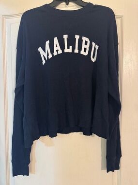 Brandy Melville Malibu Vintage Long Sleeve Jersey Tee